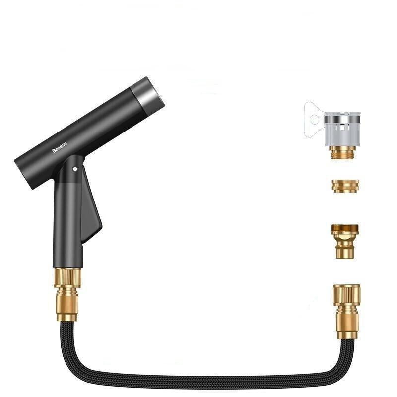 Double High Pressure Car Washing Water Gun Pressurization Nozzle Magic Telescopic Soft Pipe All Metal Household Car Washing Artifact Can Be Used For Garden Watering Multifunctional 10m Telescopic Water Pipe [water Injection 30m]