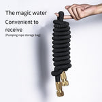 Double High Pressure Car Washing Water Gun Booster Nozzle Magic Telescopic Soft Water Pipe All Metal Household Car Washing Artifact Can Be Used For Garden Watering Multifunctional 5m Telescopic Water Pipe [water Injection 15m] Set