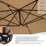 Outdoor Sunshade Columbus Big Bent Umbrella Villa Hotel Garden Big Sun 3.5 * 3.5 Rice Wine Red