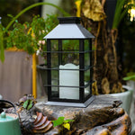 Solar Lamp Outdoor Courtyard Lamp Outdoor Waterproof Balcony Railing Landscape Decoration Lamp Simulation Candle Lamp LED Small Night Lamp Four Sets