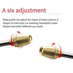 Household Car Washing Water Gun High-pressure Watering Water Pipe Hose Car Brushing And Washing Garden Watering Booster Nozzle Portable Pressurized Car Washing Tool Multifunctional Extended Metal Water Gun + Connector + 20m Hose Set