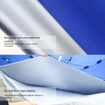 Sun Umbrella Sunshade Large Outdoor Commercial Stall Sunscreen Advertising Round Fold Rainbow 2.0 Silver Free Adhesive