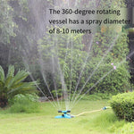 Garden And Horticulture Automatic Rotary Sprinkler 360 Degree Irrigation Lawn Garden Watering Roof Cooling Sprinkler Series + Four Joint Set + 30 Meter Pipe