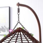 Thick Rattan Hanging Chair Swing Basket Living Room Hammock Indoor Bird's Nest Lazy Rocking Chair Double Hanging Orchid Outdoor Drop Chair Lazy Rocking Chair Thick Rattan Double With Armrest Pedal Brown