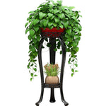 European Style Iron Decorative Flower Shelf Balcony Living Room Multi-layer Flower Pot Rack Green Rose Chlorophytum Fleshy Indoor Shelf White (two Floors 82cm High)