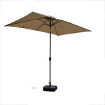 Wine Red 2x2m/2x3m Outdoor Sunshade Courtyard Sun Umbrella Night Market Stall Umbrella Balcony Sunscreen Square Umbrella