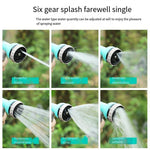 Household Flower Watering Water Pipe Truck Water Pipe Hose Storage Rack Garden Flower Watering Artifact Car Washing Water Gun Nozzle Water Pipe Truck 15m Suit + 5m Extension Water Pipe