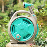 Household Flower Watering Water Pipe Truck Water Pipe Hose Storage Rack Garden Flower Watering Artifact Car Washing Water Gun Nozzle Water Pipe Truck 15m Suit + 10m Extension Water Pipe