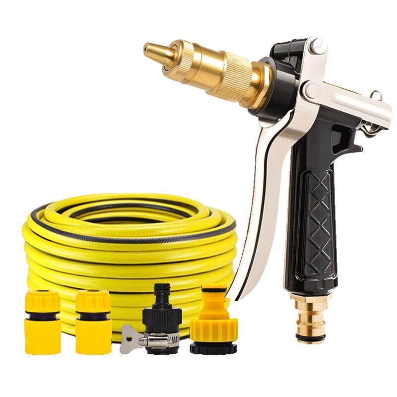 High Pressure Car Washing Water Gun Household Washer Floor Balcony Garden Water Pipe Hose Water Spray Pagoda Gun Set + 30m Water Pipe