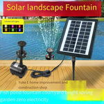 Solar Energy Fish Pond Rockery Spotlight Landscape Fountain Water Pump Fish Pond Pond Circulating Rockery Charging Led Lamp 12v Dc Pump 1.4w Floating Fountain