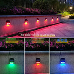 Solar Lamp Outdoor Courtyard Lamp Garden Villa Colorful Fence Lamp Household Night Lamp Decoration Outdoor Wall Lamp Waterproof Light