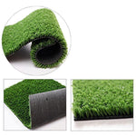 6 Pieces 18mm Thick Plastic Lawn Artificial Grass Carpet Artificial Turf Interior Decoration Balcony Green Planting Wall Outdoor Football Field Green Grass Mat