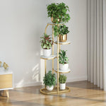 Nordic Modern Iron Flower Rack Indoor Multi-layer Green Plant Flower Pot Rack Living Room Flower Rack Balcony Simple Floor Flower Table Four Layers Of Gold