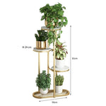 Nordic Modern Iron Flower Rack Indoor Multi-layer Green Plant Flower Pot Rack Living Room Flower Rack Balcony Simple Floor Flower Table Four Layers Of Gold