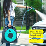 Car Washing Artifact High-pressure Water Gun Grab Set Hose Water Pipe Storage Rack Flushing Pump Head Garden Watering Household Tools Xl4 Blue Water Pipe Truck 16m Set