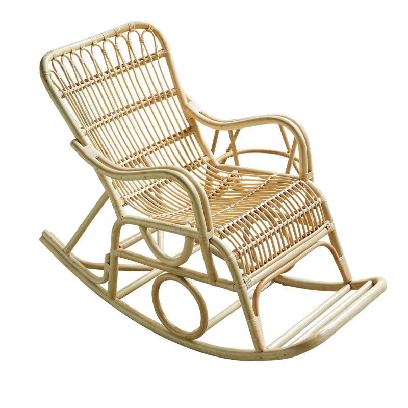 Rattan Rocking Chair Household Balcony Adult Rattan Chair Shinto Elderly Leisure Chair Reclining Chair