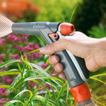 Garden Watering Artifact Imported From Germany Household Sprinkler High-pressure Car Washing Watering Nozzle Water Pipe Set 18341 Water Gun + 2 4 Branch Hose Connectors + 1 4 Branch Faucet Connector