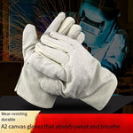 6 Pieces Canvas Wear Resistant Thickened Protective Welding Gloves Canvas Gloves Labor Protection Canvas Gloves Labor Protection Articles Canvas Gloves 10 Pairs