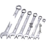 6 Pieces Dual Purpose Wrench Set Open End Wrench Box End Wrench Solid Wrench Clamp Set Auto Repair Multi Function Wrench Set