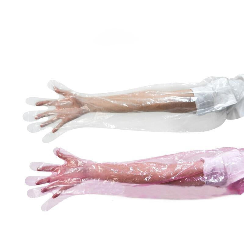 Disposable Long Arm Gloves For Animals Long Sleeve Cattle 50 Pieces Of Thickened And Lengthened Breeding Equipment, 50 Disposable Long Arm Gloves