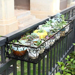 European Balcony Flower Rack Flower Pot Iron Railing Multi-layer Hanging Flower Pot Rack Wall Hanging Green Pineapple Fleshy Flower Rack