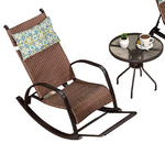 Rocking Chair Adult Rattan Chair Family Balcony Reclining Chair Leisure Chair Rattan Weaving Elderly Lazy Leisure Chair Leisure Chair Rocking Chair