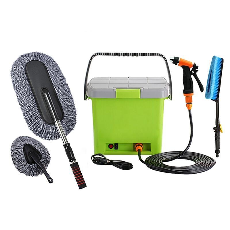 Car Washing Machine Green+Car Washing Mop Car Washing Water Gun High Pressure Household Car Washing Water Pipe Garden Watering Hose Car Pressure Car Brushing Flushing Water Pipe Connected To Faucet Multifunctional Nozzle