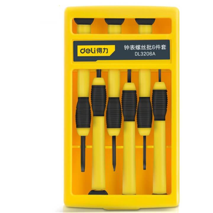 Deli 30 Packs Clock Screwdriver Set 6-Piece Screw Driver Set DL3206A