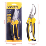Deli 20 Pieces Curved Pruning Shears 8" Stainless Steel Blade Aluminum Alloy Adhesive Handle Garden Shears DL2770