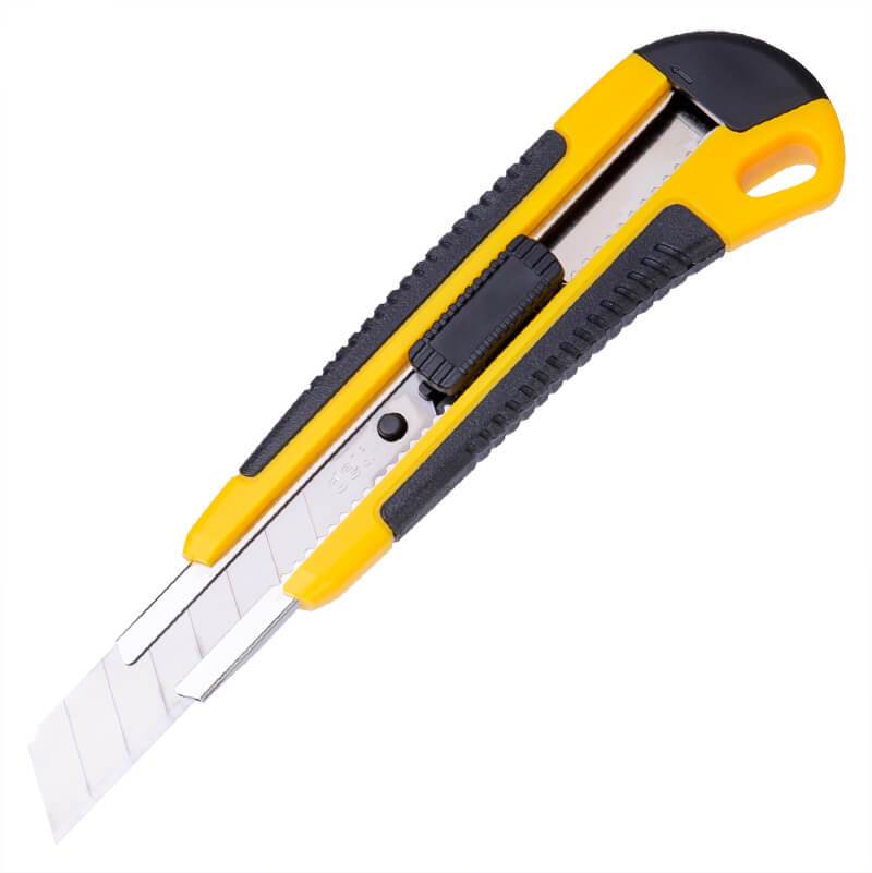 Deli 50 Pieces Rubber Plastic Art Knife 18mm Self-Locking SK5 DL004