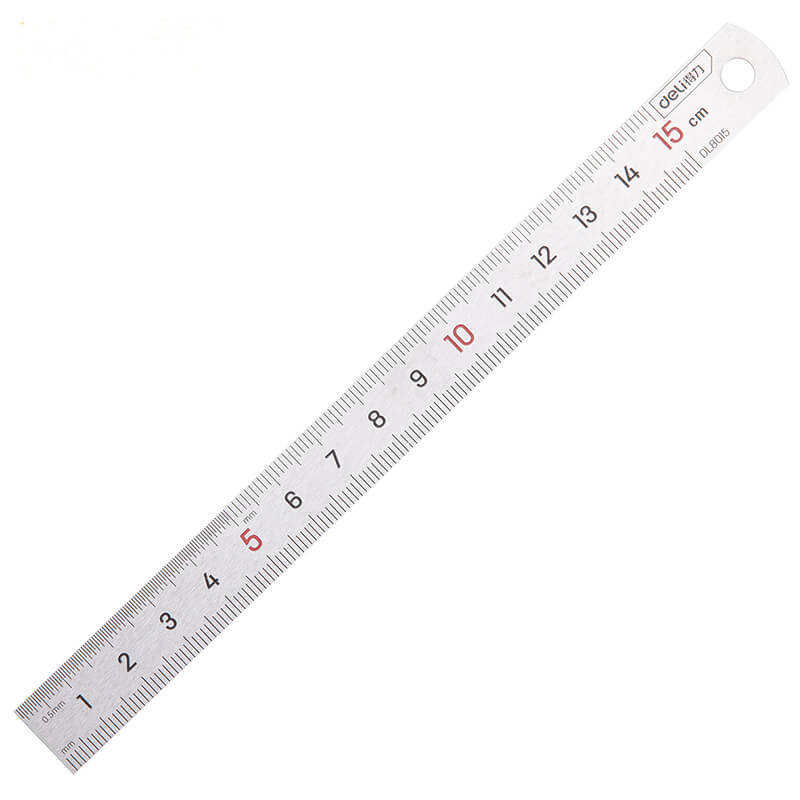 Deli 50 Pieces Straight Steel Ruler 150mm Rulers DL8015