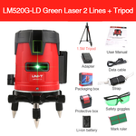 UNI-T 2 Lines Green Laser Level with 1.5M Adjustable Height Tripod 360 Degree Self-leveling Cross Marking Instrument and 1.5M Aluminum Alloy Tripod