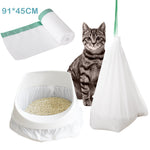 Cat Litter Box Liners Jumbo Disposable Bags with Drawstring for Cat Kitty Extra-Thick Scratch Resistant Pet Waste Litter Box Bag 10 Rolls Per Pack, M - 91x45CM