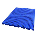 Plastic Pallet Warehouse Base Plate Plastic Card Board Floor Plate Grid Plate Multi-functional Base Plate Circular Hole Blue 100 * 80 * 5cm