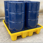 Chemical Poly Spill Tray 1300 * 1300 * 150 mm Oil/Chemical Bunded Drip Tray Sump Spill Pallet with Removable Grid For Oil Barrel Containment Tray Spill Control