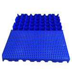 Plastic Pallet Warehouse Base Plate Plastic Card Board Floor Plate Grid Plate Multi-functional Base Plate Circular Hole Blue 100 * 80 * 5cm