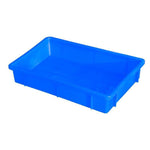 10 Pcs Plastic (Square Plate) Logistics Box Assembly Line Storage Box Food Plate Parts Box Warehouse Classification Box Plastic Basket Plastic Basket Breeding Plate Blue 440x295x80mm