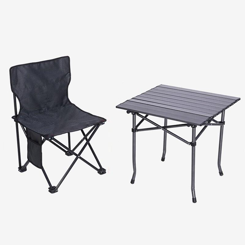 1 Table 4 Chairs Outdoor Folding Table And Chair Set Portable Outdoor Table And Chair Combination Barbecue Camping Table Self Driving Travel Car Portable Table And Chair Set