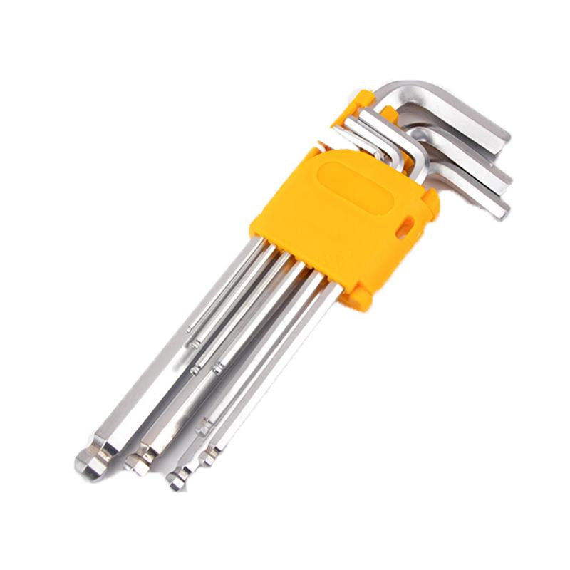 Hexagon Wrench Set Hexagon Box M-shaped Hexagon Screw Driver Hexagon Wrench Tool Extra Long Ball Head 9-piece Set