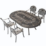 Outdoor Furniture Cast Aluminum Outdoor Tables And Chairs One Table And Four Chairs