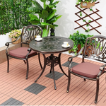 Outdoor Table Chair Courtyard European Style Cast Aluminum Terrace Outdoor Garden Iron Furniture Balcony Leisure 1 Table 2 Chair