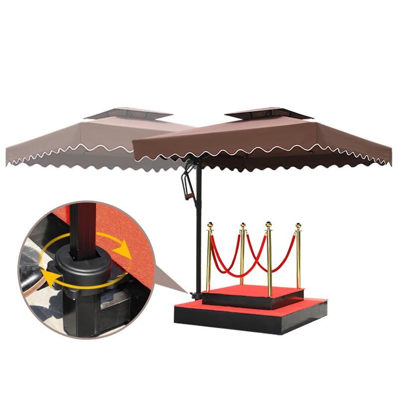 100 * 100cm Sentry Box Umbrella Sunshade Umbrella Roman Umbrella Guard Community Property Image Outdoor Umbrella Single Layer Guard Platform