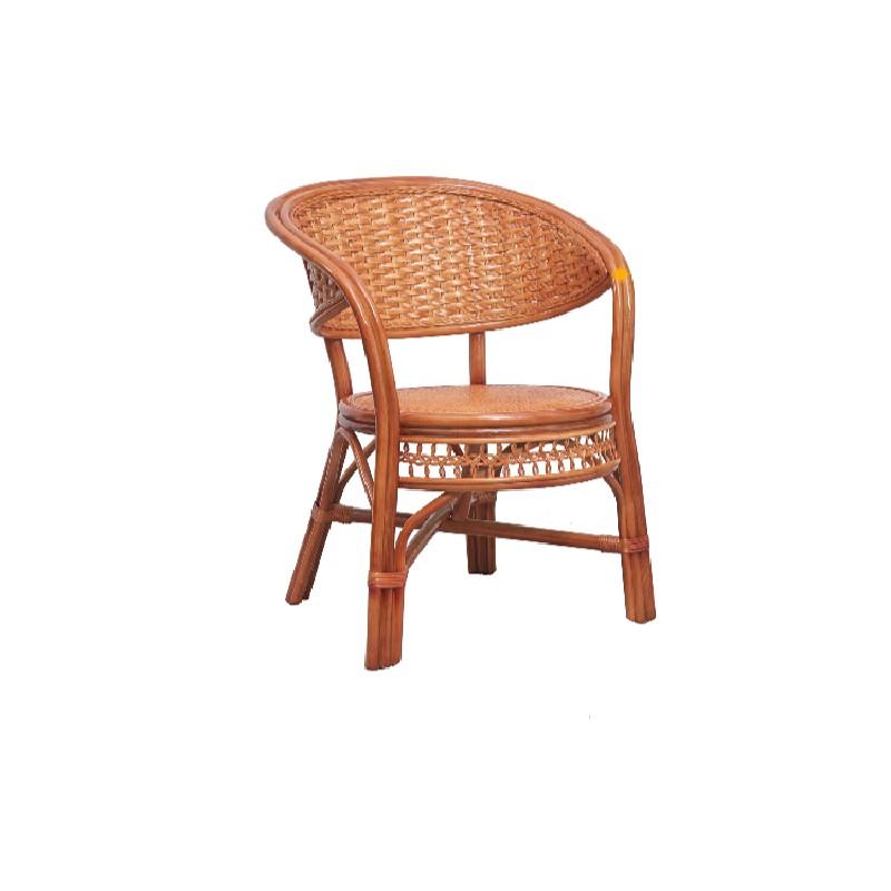 Single Weaving Chair Living Room Teng Chair Tea Table Elderly Leisure Armchair Balcony Small Table And Chair Combination (honey Color)