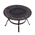 106cm Round Table Outdoor Barbecue Cast Aluminum Table And Chair Waterproof Anticorrosion