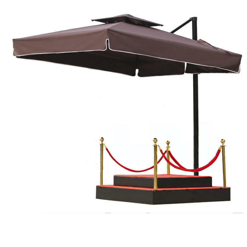 Big Umbrella Stall Umbrella Wind And Rain Proof Outdoor Sentry Box Sunshade Umbrella Security Guard Platform Outdoor Umbrella 2.1x2.1m