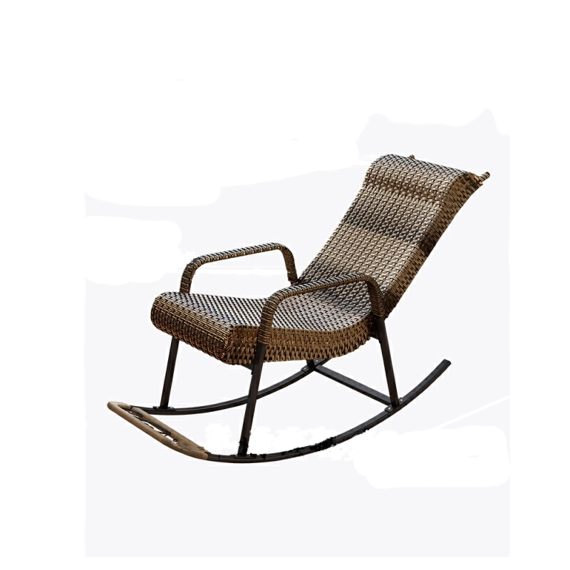 Rocking Chair Rattan Chair Adult Outdoor Balcony Leisure Reclining Chair Carefree Chair Elderly Rocking Chair Afternoon Couch Indoor Lazy Chair